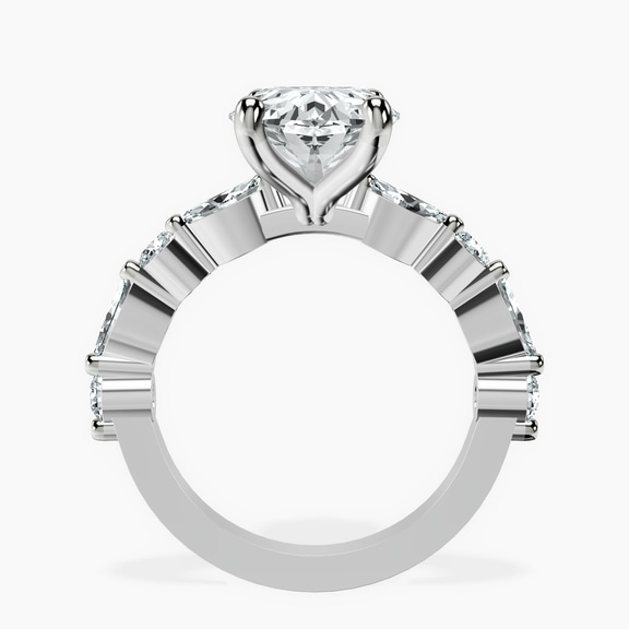 14kt White Gold Pamela Eternity Side Stone Lab Diamond Ring side right image one