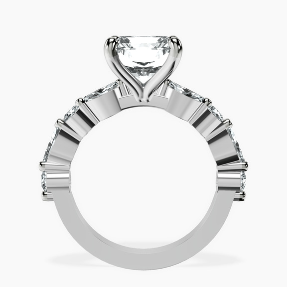 14kt White Gold Pamela Eternity Side Stone Lab Diamond Ring side right image one