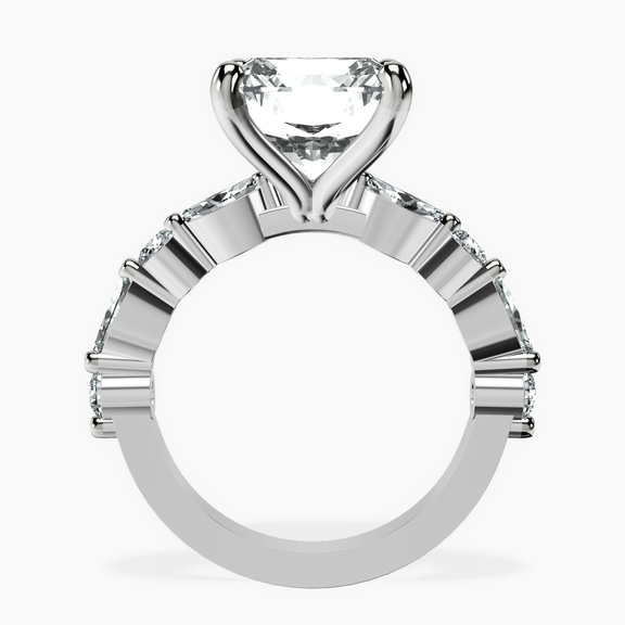 Platinum Pamela Eternity Side Stone Lab Diamond Ring side right image one