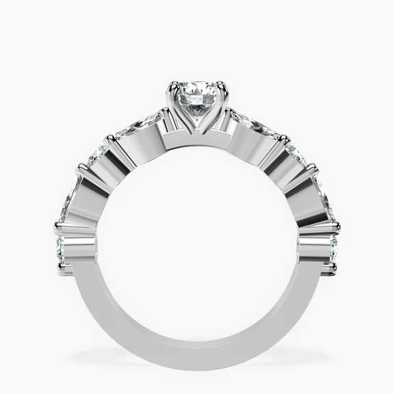 Platinum Pamela Eternity Side Stone Lab Diamond Ring side right image one