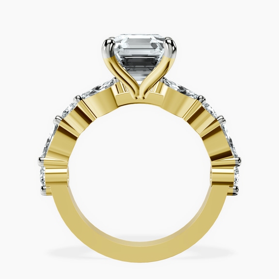 10kt Yellow Gold Pamela Eternity Side Stone Lab Diamond Ring side right image one