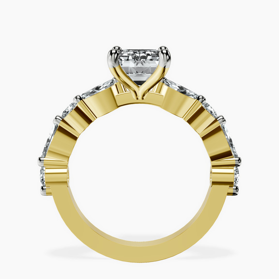 10kt Yellow Gold Pamela Eternity Side Stone Lab Diamond Ring side right image one