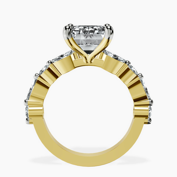 10kt Yellow Gold Pamela Eternity Side Stone Lab Diamond Ring side right image one