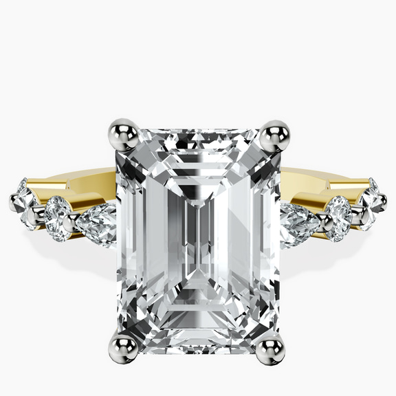 14kt Yellow Gold Pamela Eternity Side Stone Lab Diamond Ring front image