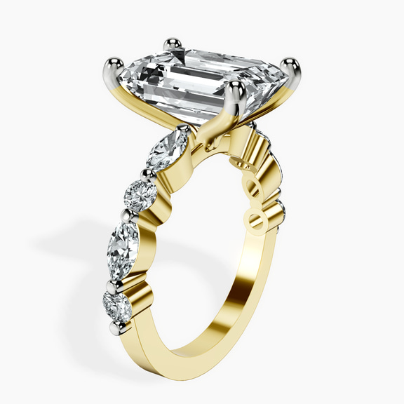 14kt Yellow Gold Pamela Eternity Side Stone Lab Diamond Ring standing product image one