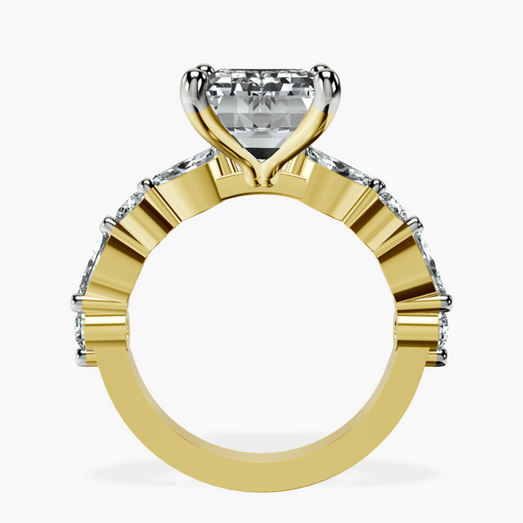 14kt Yellow Gold Pamela Eternity Side Stone Lab Diamond Ring side right image one