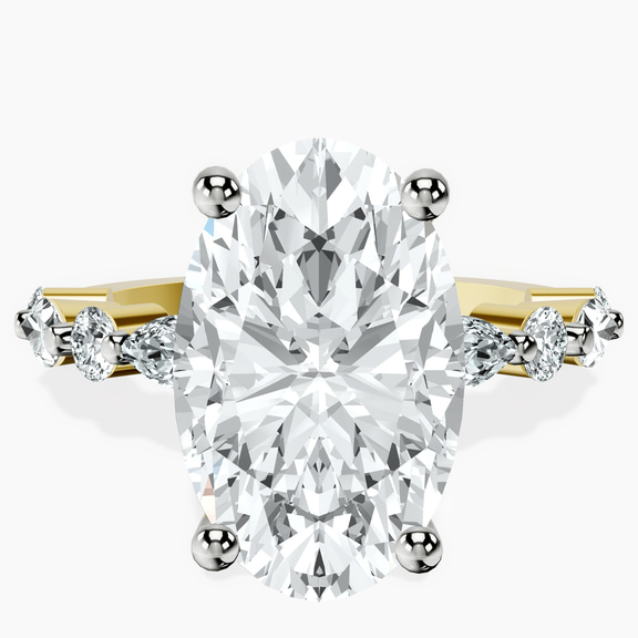 10kt Yellow Gold Pamela Eternity Side Stone Lab Diamond Ring front image