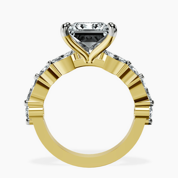 10kt Yellow Gold Pamela Eternity Side Stone Lab Diamond Ring side right image one