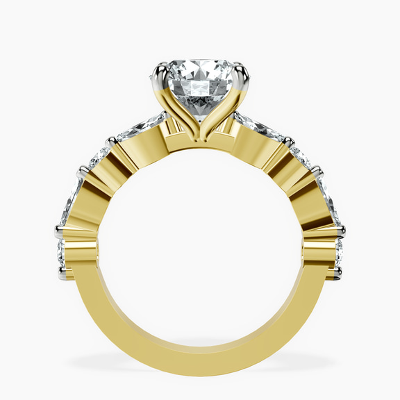 10kt Yellow Gold Pamela Eternity Side Stone Lab Diamond Ring side right image one