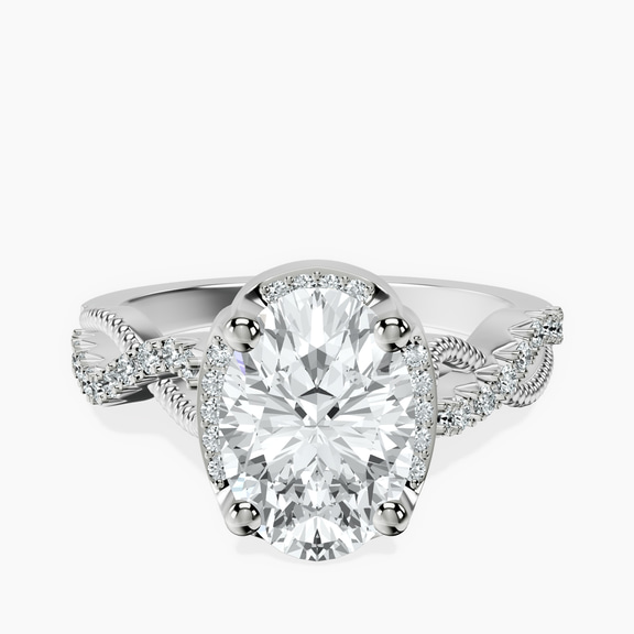 18ct White Gold Astoré Channel Glided Lab Diamond Ring front image