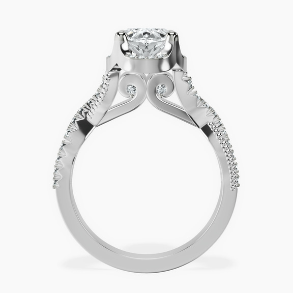 18ct White Gold Astoré Channel Glided Lab Diamond Ring side right image one