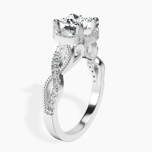 18ct White Gold Astoré Channel Glided Lab Diamond Ring standing product image one