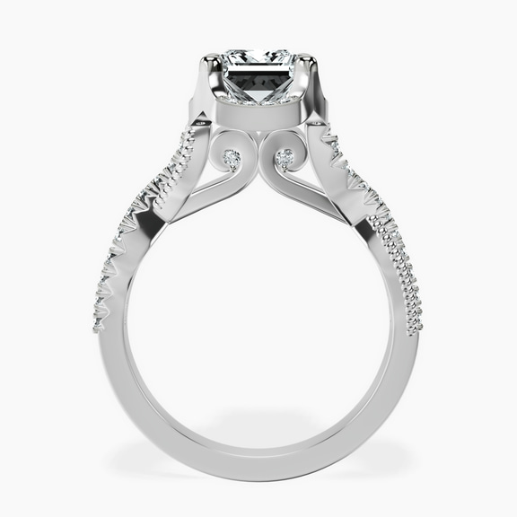 18ct White Gold Astoré Channel Glided Lab Diamond Ring side right image one