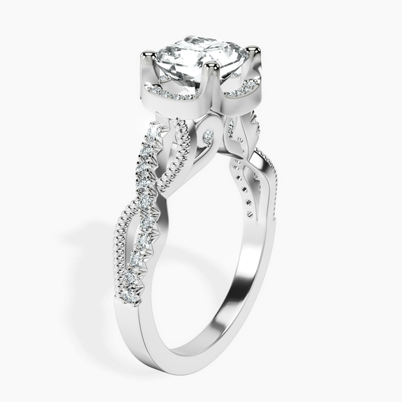 18ct White Gold Astoré Channel Glided Lab Diamond Ring standing product image one