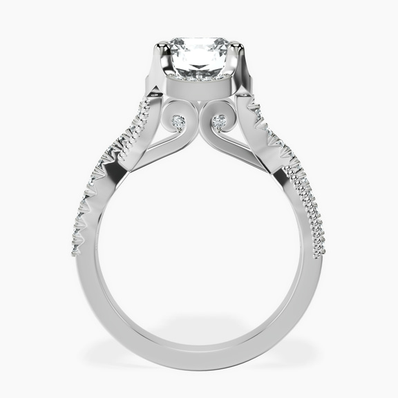 18ct White Gold Astoré Channel Glided Lab Diamond Ring side right image one