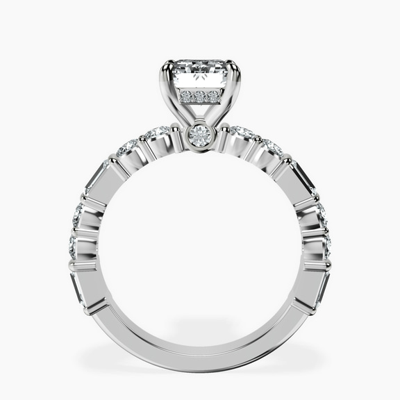 18kt White Gold Enchanted Bliss Side Stone Lab Diamond Ring side right image one
