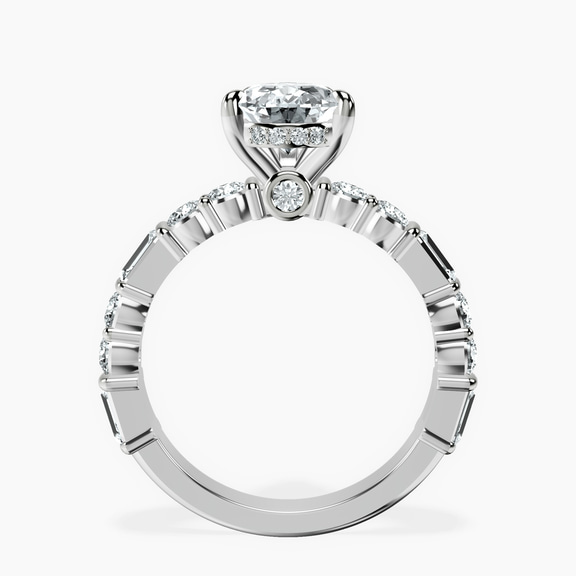 10kt White Gold Enchanted Bliss Side Stone Lab Diamond Ring side right image one