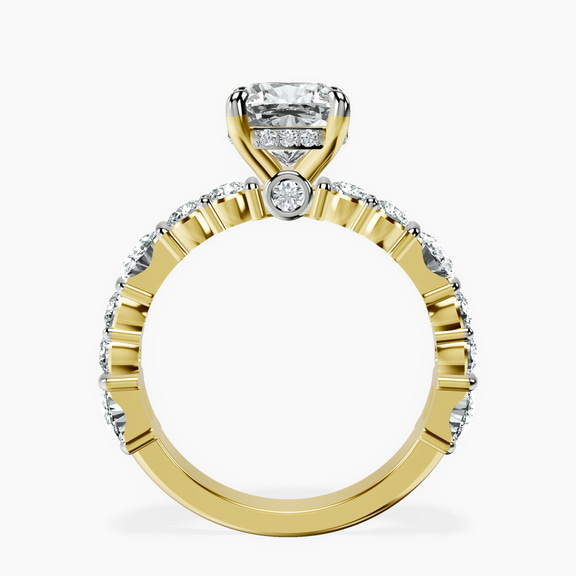9ct Yellow Gold Enchanted Bliss Side Stone Lab Diamond Ring side right image one