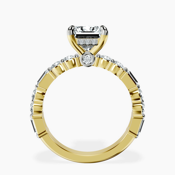 14ct Yellow Gold Enchanted Bliss Side Stone Lab Diamond Ring side right image one