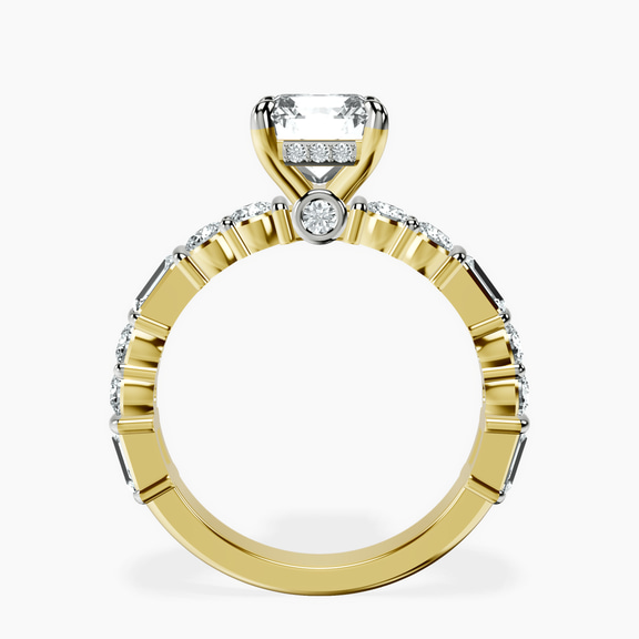 14kt Yellow Gold Enchanted Bliss Side Stone Lab Diamond Ring side right image one