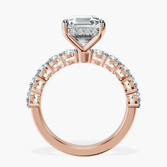 14kt Rose Gold Elinor Side Round Lab Diamond Ring side right image one