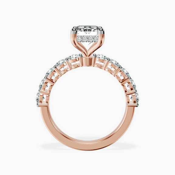 18ct Rose Gold Elinor Side Round Lab Diamond Ring side right image one