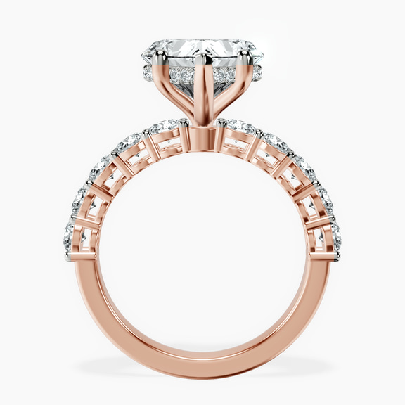 18ct Rose Gold Elinor Side Round Lab Diamond Ring side right image one