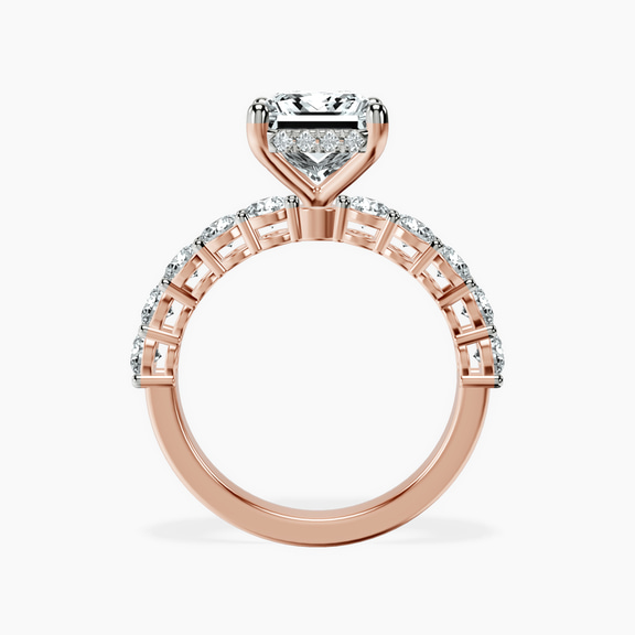 10ct Rose Gold Elinor Side Round Lab Diamond Ring side right image one