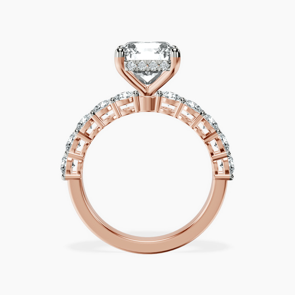 18ct Rose Gold Elinor Side Round Lab Diamond Ring side right image one