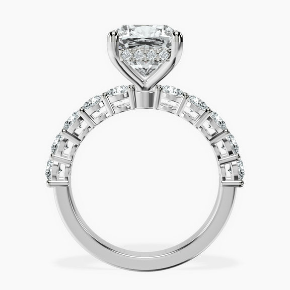 14ct White Gold Elinor Side Round Lab Diamond Ring side right image one
