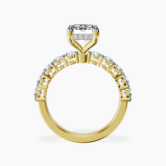 18ct Yellow Gold Elinor Side Round Lab Diamond Ring side right image one