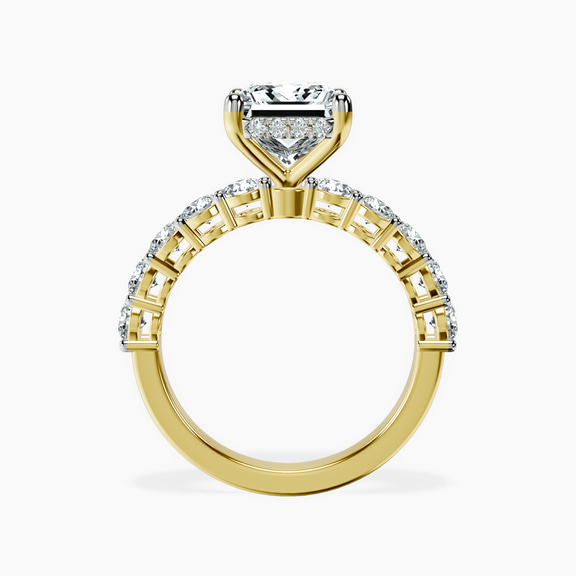 18kt Yellow Gold Elinor Side Round Lab Diamond Ring side right image one