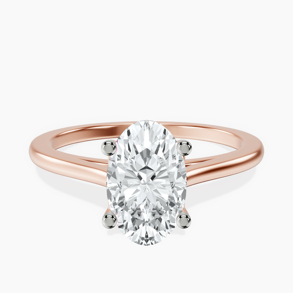 10kt Rose Gold Teagan Solitaire 1.5mm Lab Diamond Ring front image