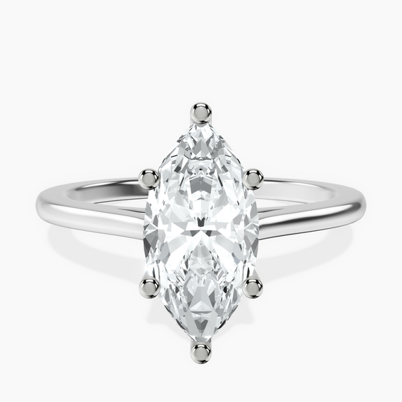 Platinum Teagan Solitaire 1.5mm Lab Diamond Ring front image