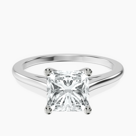 Platinum Teagan Solitaire 1.5mm Lab Diamond Ring front image