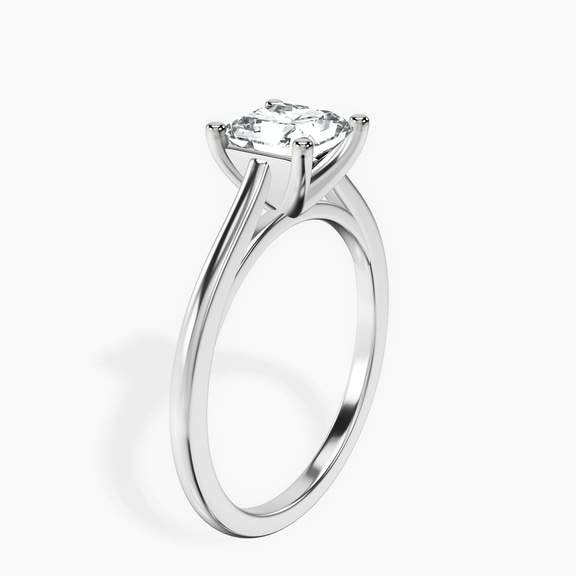 Platinum Teagan Solitaire 1.5mm Lab Diamond Ring standing product image one