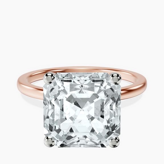 10kt Rose Gold Four Prong Solitaire 1.5mm Lab Diamond Ring front image