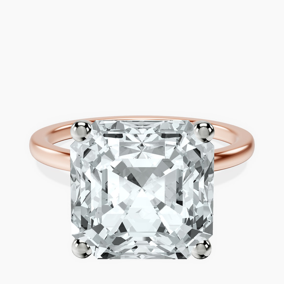 14kt Rose Gold Four Prong Solitaire 1.5mm Lab Diamond Ring front image