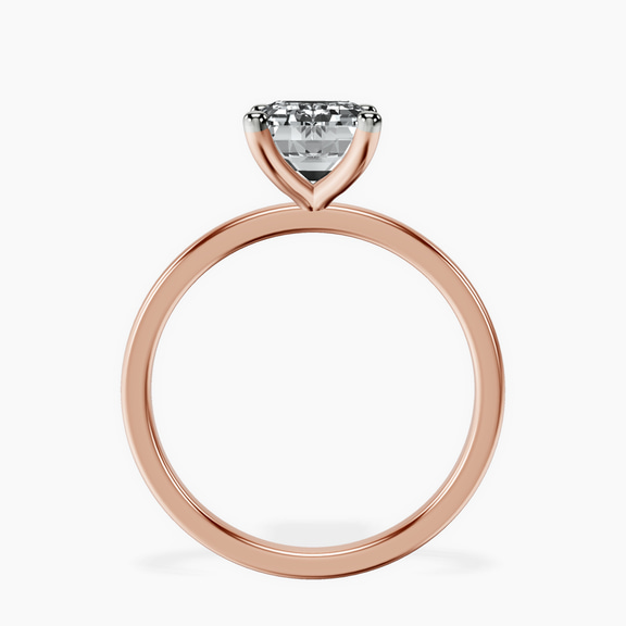 14kt Rose Gold Four Prong Solitaire 1.5mm Lab Diamond Ring side right image one