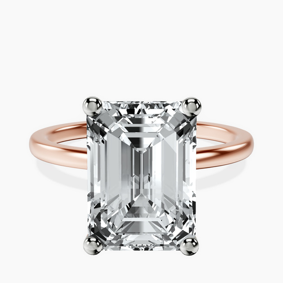 10kt Rose Gold Four Prong Solitaire 1.5mm Lab Diamond Ring front image