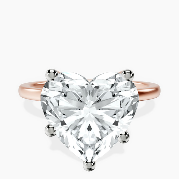 10kt Rose Gold Four Prong Solitaire 1.5mm Lab Diamond Ring front image