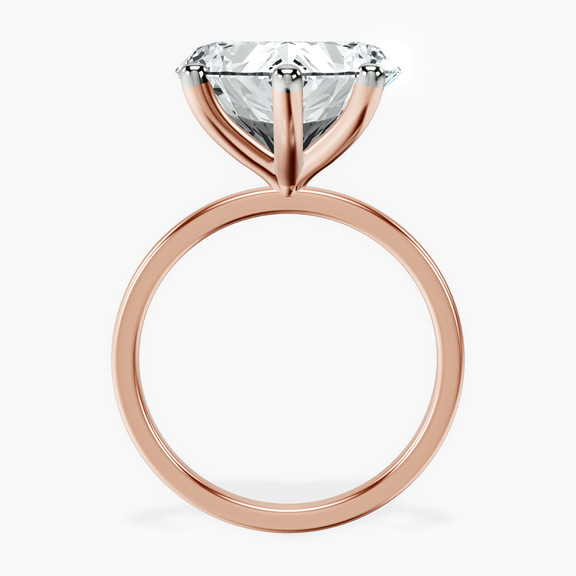 14kt Rose Gold Four Prong Solitaire 1.5mm Lab Diamond Ring side right image one