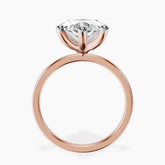 14kt Rose Gold Four Prong Solitaire 1.5mm Lab Diamond Ring side right image one