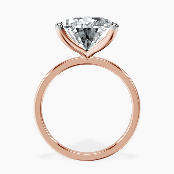 14kt Rose Gold Four Prong Solitaire 1.5mm Lab Diamond Ring side right image one