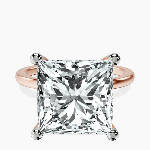 10kt Rose Gold Four Prong Solitaire 1.5mm Lab Diamond Ring front image