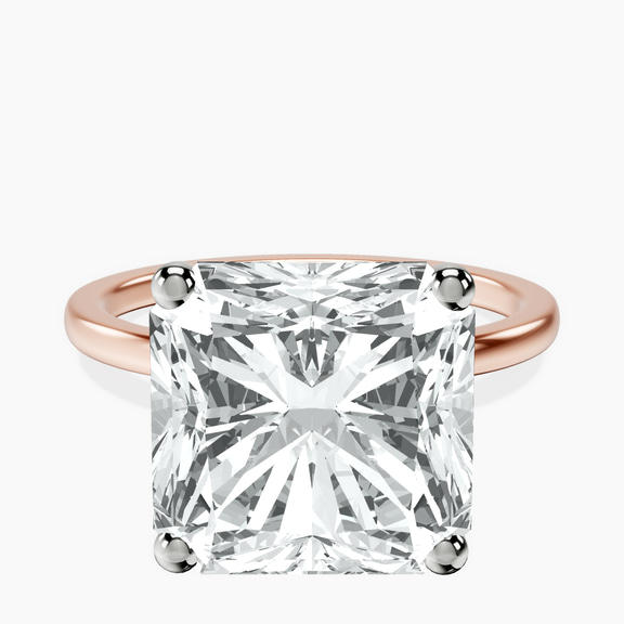 10kt Rose Gold Four Prong Solitaire 1.5mm Lab Diamond Ring front image
