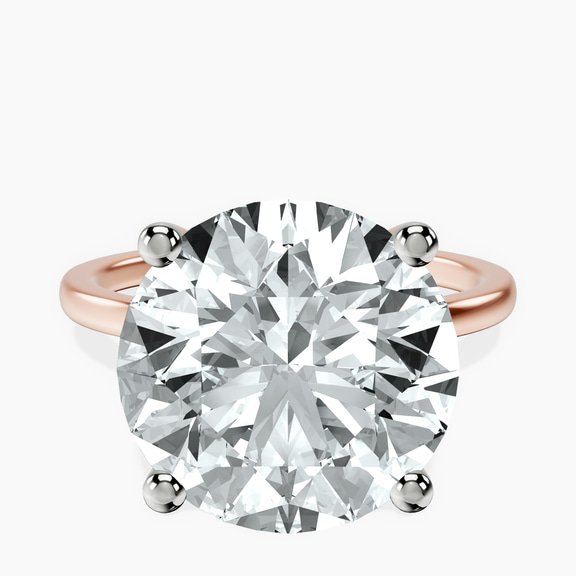 18kt Rose Gold Four Prong Solitaire 1.5mm Lab Diamond Ring front image