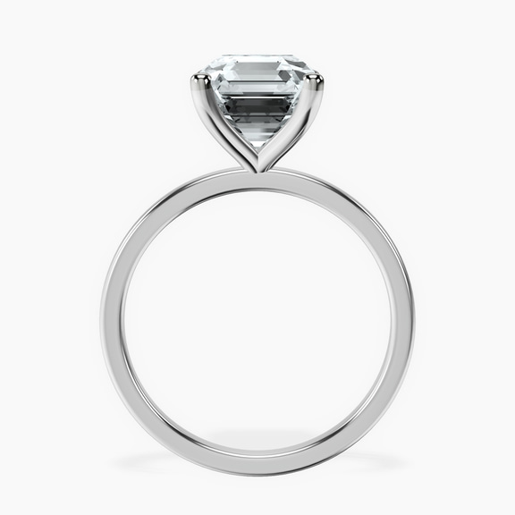 10kt White Gold Four Prong Solitaire 1.5mm Lab Diamond Ring side right image one
