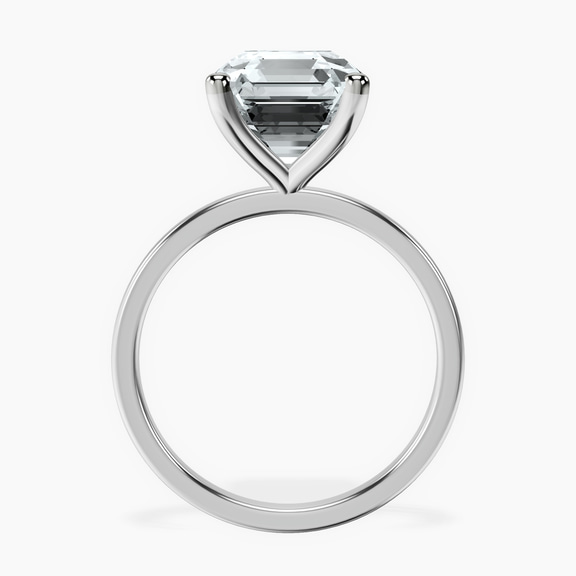 10kt White Gold Four Prong Solitaire 1.5mm Lab Diamond Ring side right image one