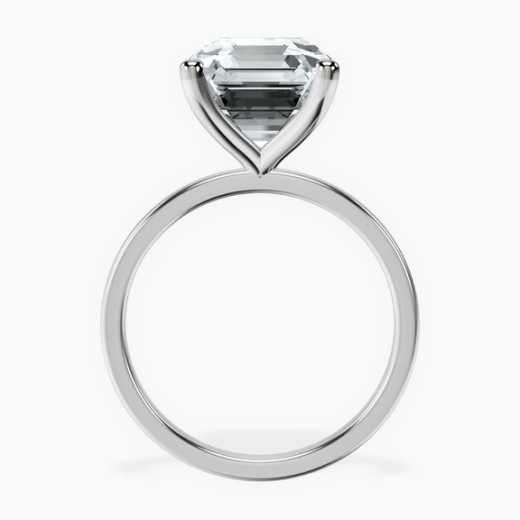10kt White Gold Four Prong Solitaire 1.5mm Lab Diamond Ring side right image one